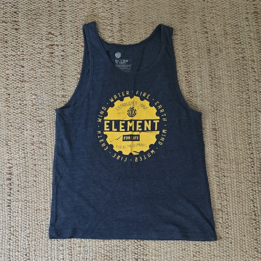 Element Blue Tank with Yellow Design - Picture 1 of 3
